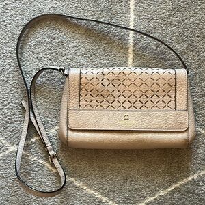 Kate Spade Gray Cross Body Purse 100% Leather